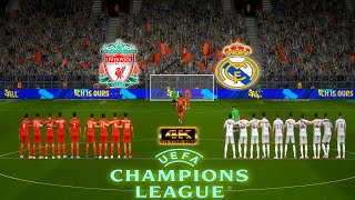 Penalty Shootout Showdown Liverpool vs Real Madrid 🔥  Epic Champions League Battle in eFootball 🎮⚽ [upl. by Serolod]