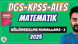 Bölünebilme Kuralları  1 Video  DGSKPSSALES Matematik  2025 [upl. by Cornel]