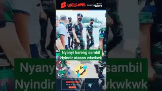 Ketika anggota TNI nyanyi sambil nyindir atasan army tni komando bravotni facts bravo funny [upl. by Gnouhc]