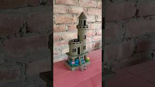 Miniature clay light house making 🏠 🌊  clayhouse lighthouse craft [upl. by Atteynad387]