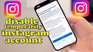 How to Disable Temporarily Instagram Account [upl. by Dmitri]