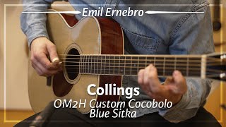 Collings OM2H Custom Cocobolo Blue Sitka played by Emil Ernebro  Demo [upl. by Mehs657]