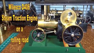 Wilesco D406 Steam Traction Engine on a rolling road with the canopy on  Live Steam [upl. by Skelly872]