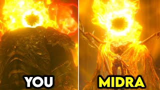 The Tarnished Vs Midra Lord Of Frenzied Flame Transformation Elden Ring DLC Comparison [upl. by Nura957]