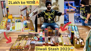 Diwali Stash 2023😱 2Lakh ke पटाखे की Testing 🔥 [upl. by Chirlin]