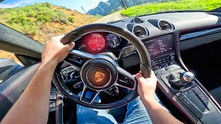 What Its Like To Drive A 2024 Porsche Cayman GTS 40 Manual POV [upl. by Roosnam]