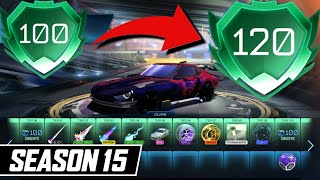 ROCKET PASS SEASON 15 TIERS 100  120 detailed item showcase [upl. by Rednazxela300]