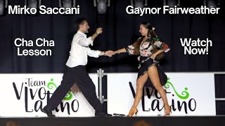 Mirko Saccani amp Gaynor Fairweather Cha Cha latin dance lesson  Shining Star Cup [upl. by Melli218]