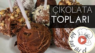 Truff Topları  Evde kolay truff yapımı cakepops çikolata topları süsleme  🍫😋🥳🎉 [upl. by Mcwilliams875]