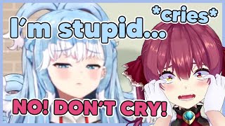 Kobo starts to cry when Marine calls her stupid Kobo losing every single game【Off Collab】 [upl. by Htebaile]