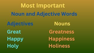 AdjectivesNouns  Most Important Noun and Adjective Words  The English Expert  Lesson 131 [upl. by Eugenia]