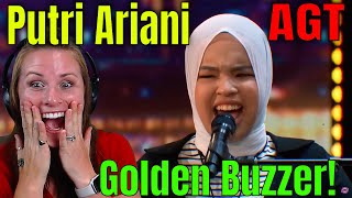 AGT GOLDEN BUZZER Simon Cowell Asks Blind Singer Putri Ariani to Sing SECOND SONG 2023 Reaction [upl. by Kassia171]