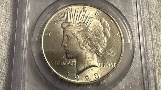 1923 PCGS MS63 Peace Silver Dollar [upl. by Materse]