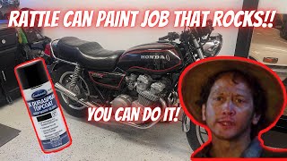 Rattle Can Paint Job How to Get a Professional Finish CB750 caferacer painting [upl. by Aurelie]