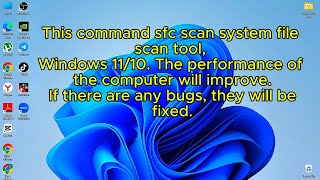 Check system files sfc scan Windows 1110 [upl. by Ramiah]