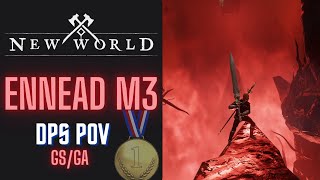 New World  Ennead M3 Gold DPS POV [upl. by Adlemy26]