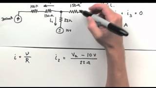 ENGR 313  0211 Node Voltage Analysis Example 1 [upl. by Wall]