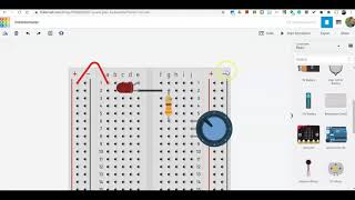 Potentiometer Circuit  Tinkercad [upl. by Shellie536]