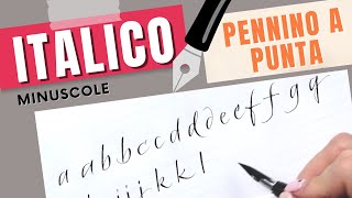 CALLIGRAFIA Alfabeto in CORSIVO ITALICO con pennino a punta [upl. by Eziechiele583]