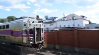 MiddleboroughLakevillebound MBTA Commuter Train bypassing Wollaston [upl. by Farly]