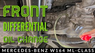 How To Change Mercedes ML350 W164 Front Diff Differential Oil by Yourself  ML320 ML550 ML63 AMG GL [upl. by Giarc]