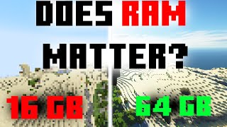 Does RAM matter in Minecraft [upl. by Nrehtac633]