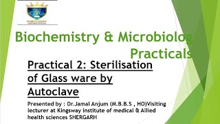 Biochem amp Mircrobio Practical 2  Sterilisation of Glass Ware by AutoClave [upl. by Naihs]