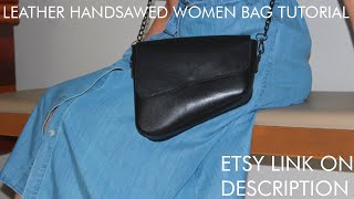 Leather Women Bag Tutorial Etsy link in Description [upl. by Naujyt]