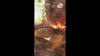 Webcam captures its own destruction as fire engulfs weather tower [upl. by Hjerpe]