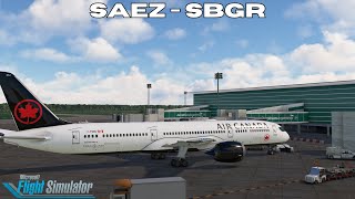 MSFS2020  7879 Air Canada  Ezeiza Guarulhos [upl. by Atrim982]