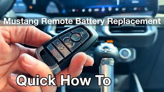 2024 Ford Mustang Remote key Battery Replacement 2025 S650 20182024 How to Change the fob battery [upl. by Netsrijk]