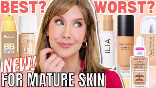 6 BEST amp WORST New Foundations for Mature Skin 2024  Foundation Roundup [upl. by Llednew]