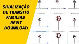 Sinalização de transito familias revit [upl. by Ayokahs]