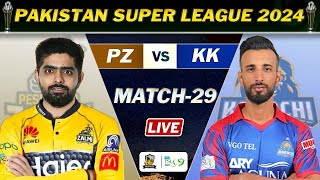 PESHAWAR ZALMI vs KARACHI KINGS PSL 9 MATCH 29 LIVE  KK vs PZ LIVE COMMENTARY [upl. by Keever537]