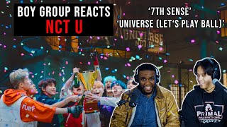 BOY GROUP REACTS  NCT U 7th Sense Universe Lets Play Ball [upl. by Roselle87]