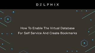 How to Enable The Virtual Database for Self Service And Create Bookmarks [upl. by Anuahsal872]