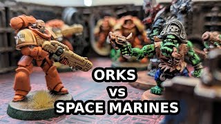 Narrative 40K Orks vs Space Marines [upl. by Eidnak]