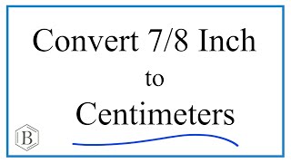 Convert 78 Inch to Centimeters 78 in to cm [upl. by Skipper]