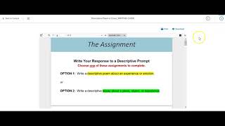Descriptive PoemEssay Help Video [upl. by Sokairyk]