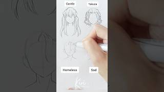 How to draw long hair for anime boy howtodrawanime draw animehairstyle animetutorial [upl. by Aieken]