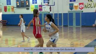 Clifford Smart Middle School vs Geisler Middle School 8th Girls Basketball [upl. by Kohsa756]