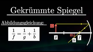 Gekrümmte Spiegel  Abbildungsgleichung Brennweite Alle Formeln Physik [upl. by Hanan]