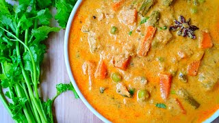 Saravana Bhavan Vegetable Korma Recipe  Vegetable Kurma Recipe  Korma Recipe for Lockdown [upl. by Akinod784]