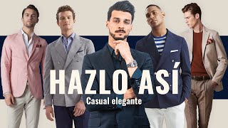 🧥 Descubre cómo vestir CASUAL ELEGANTE  Guía paso a paso ✔️ [upl. by Aihseuqram117]