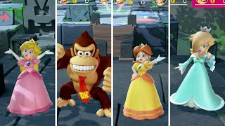 Super Mario Party Whomps Domino Ruins  14 Peach vs Donkey Kong  Daisy amp Rosalina [upl. by Katherina]