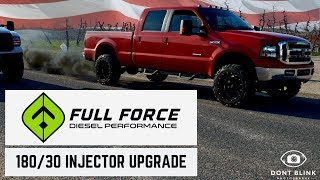 73 Powerstroke Before and After FULL FORCE INJECTOR UPGRADE [upl. by Dhruv]