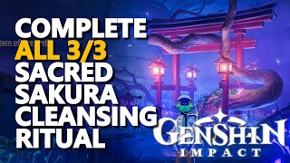 Complete the Sacred Sakura Cleansing Ritual Genshin Impact All 33 [upl. by Algar]