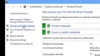 การเปิดหรือปิดไฟร์วอลล์ Firewall ใน Windows 8 [upl. by Maggee]