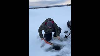 Ice fishing big lake alaska [upl. by Adrianne594]