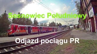 Sosnowiec Południowy Odjazd pociągu PR do Katowic Zagłębie Dąbrowskie Śląskie Polska [upl. by Ameehsat488]